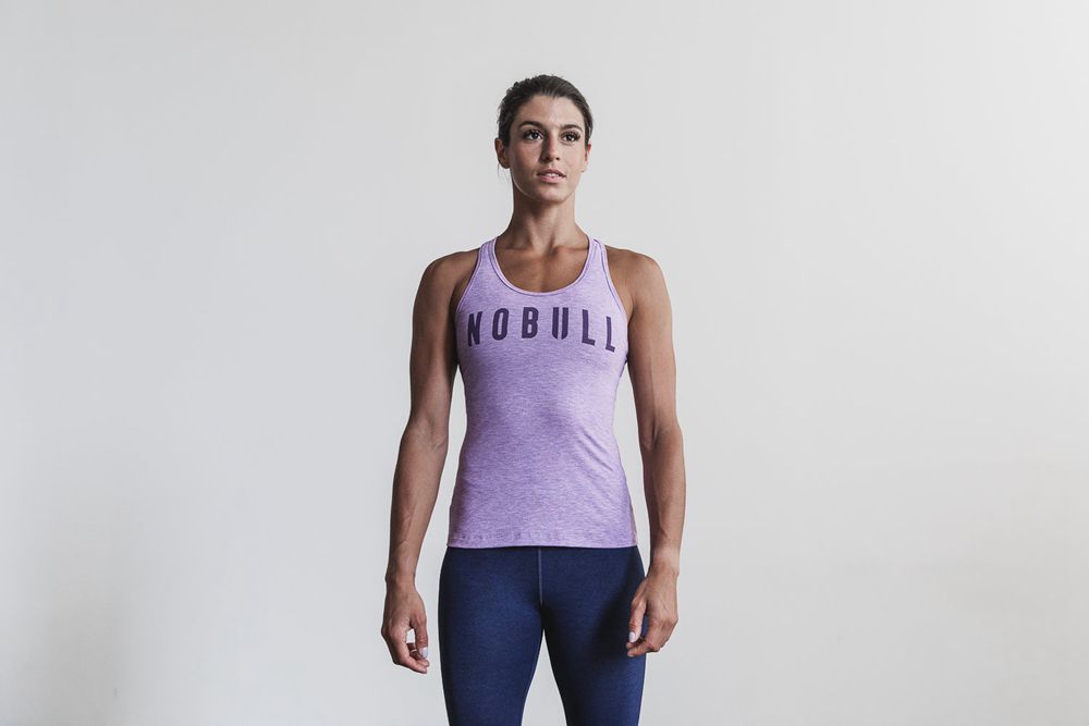 NOBULL Women's Racerback Tank Tops - Iris - Ireland (7012SCDBQ)